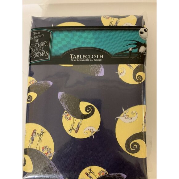 NEW "The Nightmare Before Christma - 70"‎ Round Purple PEVA Tablecloth - Picture 3 of 4